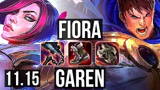 FIORA vs GAREN (TOP) | 10/0/3, 1000+ games, Legendary, 1.1M mastery | NA Grandmaster | v11.15