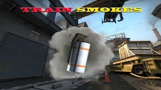 CS:GO Smokes on Train (10 Smoke spots Tricks/Tutorial)