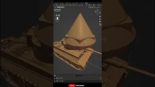 Modeling a Tiger Tank in Blender (Arijan) #shorts #blender #tutorial