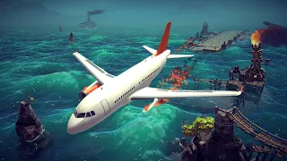 Crashing Airplanes into Water | Besiege