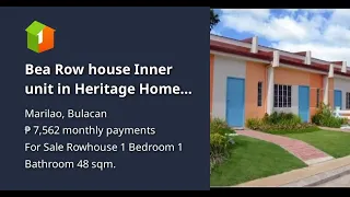 Bea Row house Inner unit in Heritage Homes Marilao