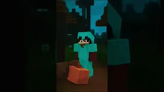 Minecraft but herobrine raid my village #shorts