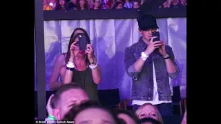 Joe Alwyn (family Alwyn and Swift) while cheering Taylor Swift on the opening night of the Rep Tour