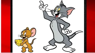 How to draw Tom and Jerry cartoon| Tom and Jerry draw and colour|Easy to draw Tom and Jerry #rkgdraw