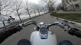 Riding a motorcycle Honda Shadow Aero 750 #29 || Day riding (No music)