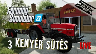 Farming Simulator 22 - 3.Rész (Gabona Őrlés & Kenyér Sütés) - Stark LIVE