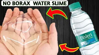 WATER SLIME 💦  NO BORAX 💦 NO ACTIVATOR 💦 How to make slime with water 💦 DIY CLEAR SLIME