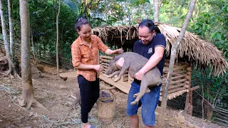 Duong is back! Amazed at everything: From chicken to fish and pig | Primitive Skills