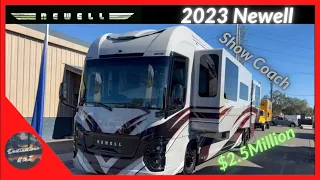 TOUR of 2023 Newell P50 Show Coach at Tampa RV Supershow Florida