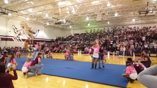 Football player and cheerleader dance 2016