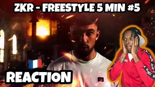 AMERICAN REACTS TO FRENCH RAP! [ENGLISH LYRICS] ZKR - Freestyle 5min #5 @zkrmusik