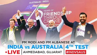 PM Modi and PM Albanese at India vs Australia 4th Test Match | Live | Ahmedabad, Gujarat | #IndvsAus