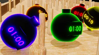 1 Minute Timer Bomb 💣 | Marble Bomb Race | 3D Timer