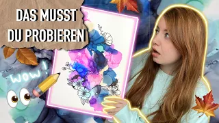 Diese Maltechnik MUSST DU testen! | so satisfying! | Alcohol-Ink || Foxy Draws