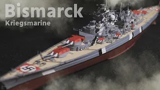 German Navy Battleship Bismarck 1/700 Build a ship model