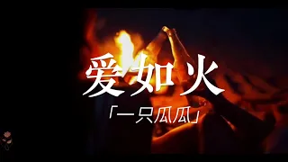 爱如火（emo版）一只瓜瓜『心在跳是爱情如烈火，你在笑疯狂的人是我，爱如火会温暖了心窩』【动态歌词】