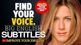 ENGLISH SPEECH for English learning | JENNIFER ANISTON - Find your voice! | IMPROVE ENGLISH 2022.