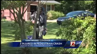 Three injured in Davidson County pedestrian crash