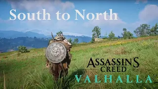 Walking through Assassin's Creed Valhalla from South to North