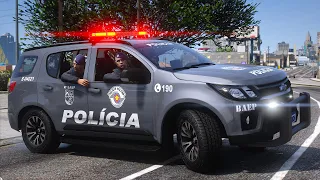 BAEP CONFRONTA ASSALTANTES DE CARRO FORTE PMSP | GTA 5 POLICIAL