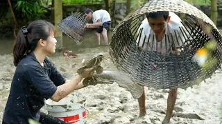 Free Life With Dad |  Catch Fish & Grill Bamboo Fish - Farm Life | Lý Thị Ly