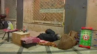 Solidaritätsaktion mit Obdachlosen in Athen