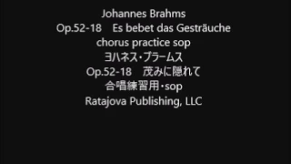Johannes Brahms Op.52-18　Es bebet das Gesträuche   chorus practice sop