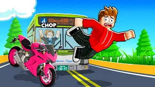 ROBLOX CHOP CRASHED INTO MY SUPER BIKES ON HIGHWAY