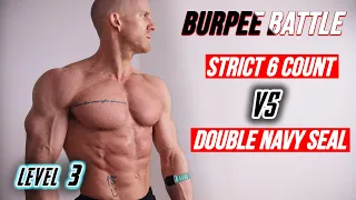 6 Count vs Double Navy Seal Burpees 🔥 BEST Chest Workout ( Iron Wolf Style)