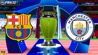 FIFA 22 PS5 | Barcelona Vs Manchester City | UEFA Champions League | 4K Gameplay