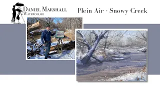 Painting a Snowy Creek Plein Air