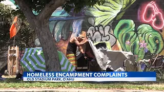 'Something needs to be done' | Frustration over homeless encampment at Old Stadium Park