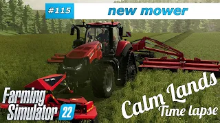 Farming Simulator 22 🚜 Calm Lands ☘️ new mower, mow meadows, cultivat vine yard 🍇 115 - 4K timeLapse