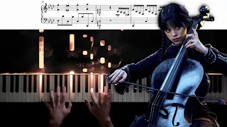 Wednesday - Paint It Black (Cello Scene) - Piano Cover + Sheet Music