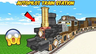 Build Realistic Train in Minecraft 😲💯%Working || AutoPilot Train 😲