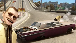 In traffic at a speed of 9999999, Niko loved his job moving bodies！ - GTA4