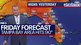 Tampa weather May 3, 2024 | Several Bay area cities hit 90°