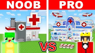 NOOB vs PRO: GIANT HOSPITAL House Build Challenge in Minecraft