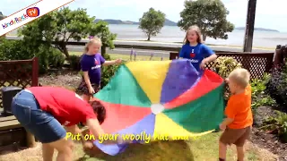 Toddler exercise video: Parachute song (Windy Day)