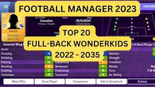 Football Manager 2023: Top 20 Wonderkid Full-Backs You Need To Sign!