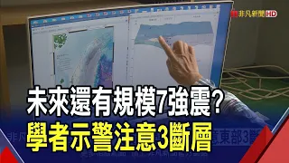 0403主震餘震破1300起...恐牽動鄰近斷層帶!? 學者:東部3斷層"百年未有大地震"須留意｜非凡財經新聞｜20240428