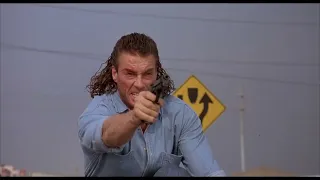 Jean Claude Van Damme. Chase scene and shootout on the bridge. Hard Target 1993.