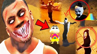 Franklin Fight With SERBIAN DANCING LADY in GTA 5 | SHINCHAN and CHOP