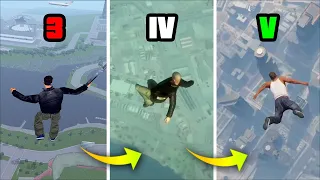 Falling Off the Highest Point in GTA Games (Evolution) Part 2