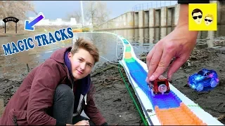 GIANT MAGIC TRACKS BRIDGE ACROSS THE RIVER - DIY