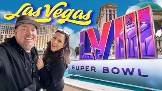 LAS VEGAS SUPER BOWL 2024 PREP! Fun Rainy Day on the Strip: Mirage, Venetian/Palazzo, Aria + More!