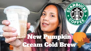 I TRIED STARBUCKS NEW PUMPKIN CREAM COLD BREW COFFEE & OTHER PUMPKIN MENU ITEMS | 2019 REVIEW