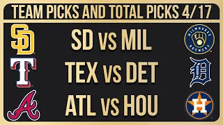 MLB Picks and Predictions Today 4/17/24 | MLB Picks Today 4/17/2024