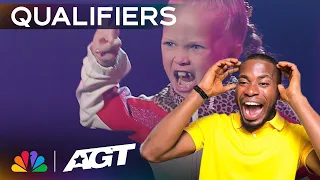 7-year-old Eseniia Mikheeva brings an ELECTRIFYING dance performance! | Qualifiers | AGT 2023