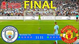 Manchester Sity vs Manchester United - Penalty Shootout- FINAL FA CUP | PES Gameplay